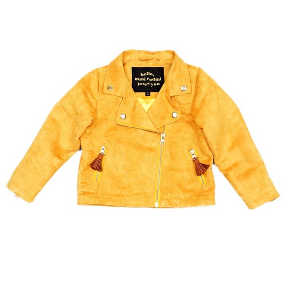 Mini Rodini Biker Jacket Yellow - Picture 1 of 5